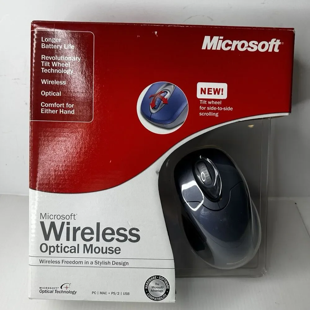 Microsoft Wireless Optical Mouse Part No. X09-49261 Tilt Wheel